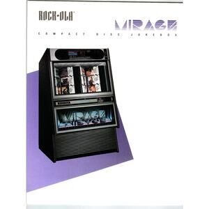 1990 Rock-Ola Mirage Compact Disc Jukebox Sales Brochure Vintage Ephemera